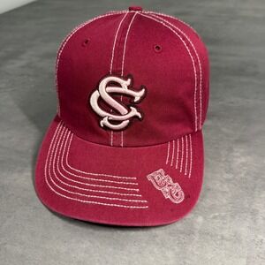 Vintage 90s Twins South Carolina Gamecocks Hat Mens Garnet Red Contrast Stitch